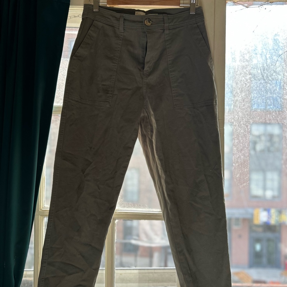 Green stretch utility pant